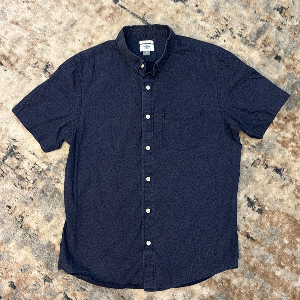 Mens Old Navy Dark Blue Shirt size Medium Slim Fit